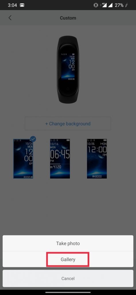 mi band custom watch face