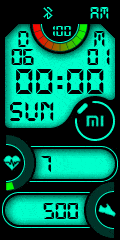 Smart digital watch face