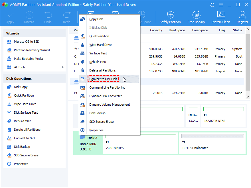Windows – Convert to GPT disk