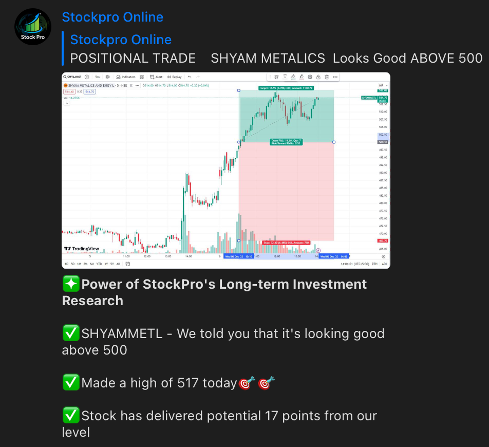 Stock Pro Online Telegram Channel