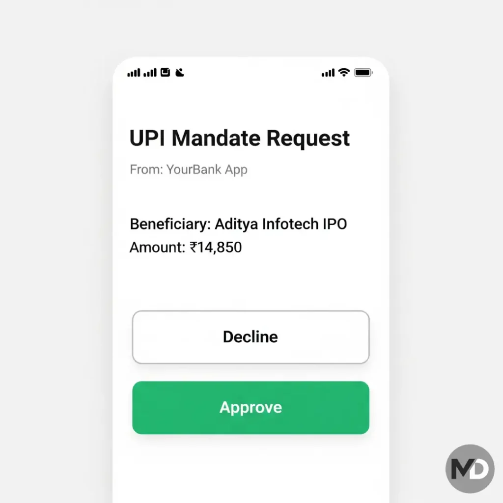 how to approve ipo upi mandate