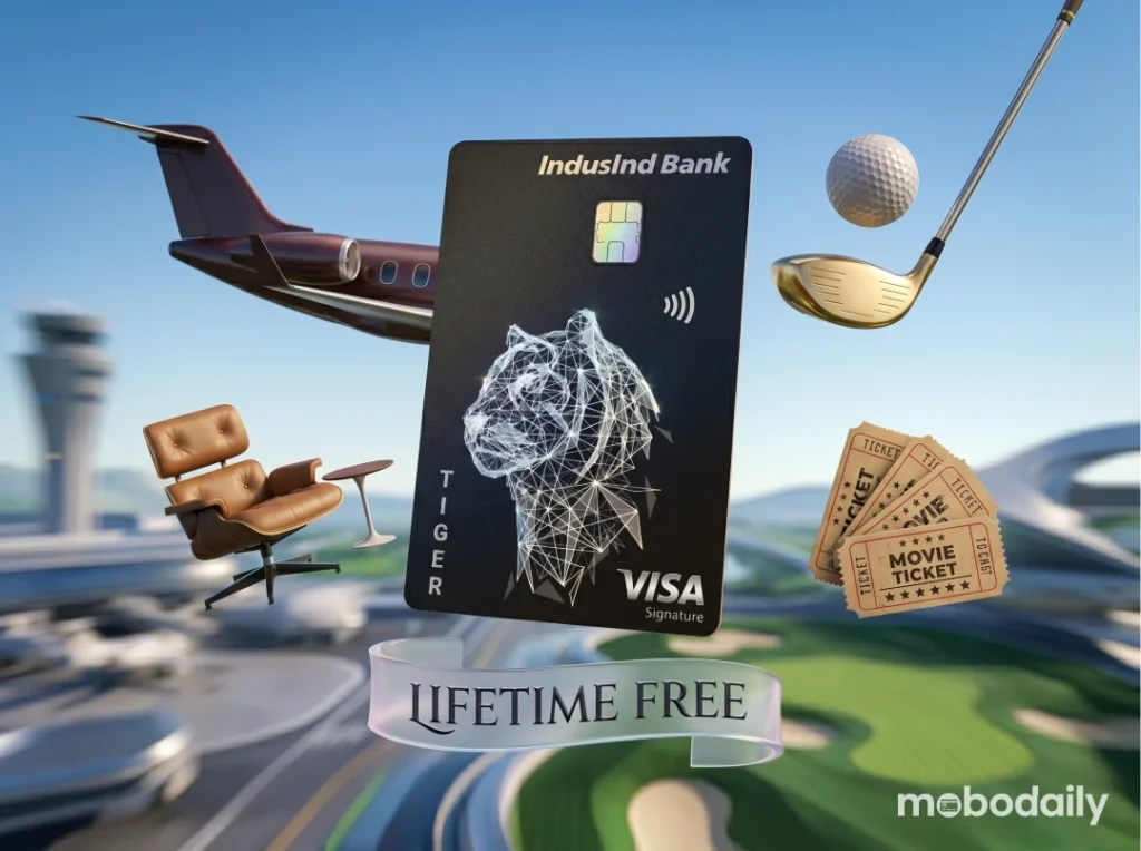IndusInd Bank Tiger Credit Card - Best Lifetime Free Card For Airport Lounge Access