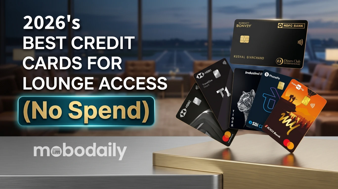 List of 12 Best Credit Cards For Lounge Access 2026 that offer free airport lounge access without any spend limit or criteria