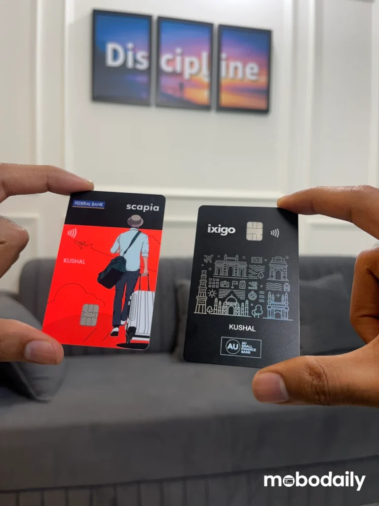 Scapia Federal Bank credit card vs AU Ixigo credit card side by side comparison