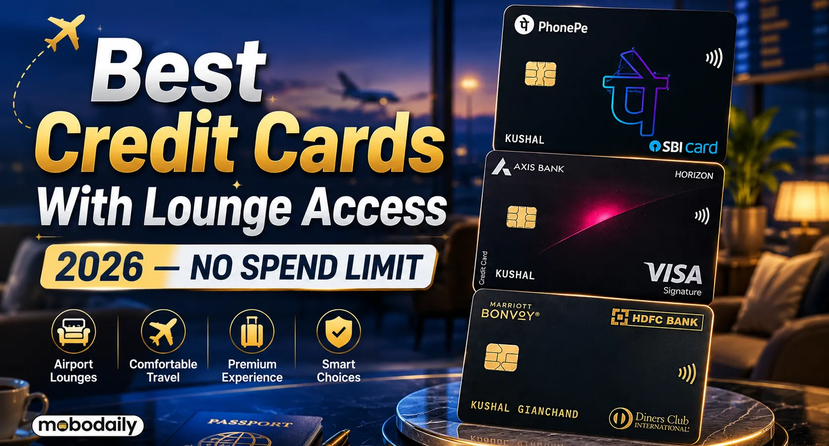 List of 11 Best Lounge Access Credit Cards In India — No Spend Condition