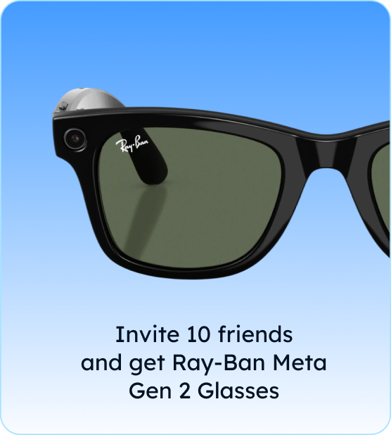 Refer Scapia Card to 10 friends and earn Meta Glasses worth ₹39,900