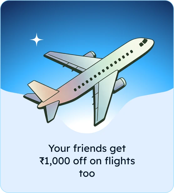 Scapia refer and earn offer - your friend gets ₹1000 flight voucher