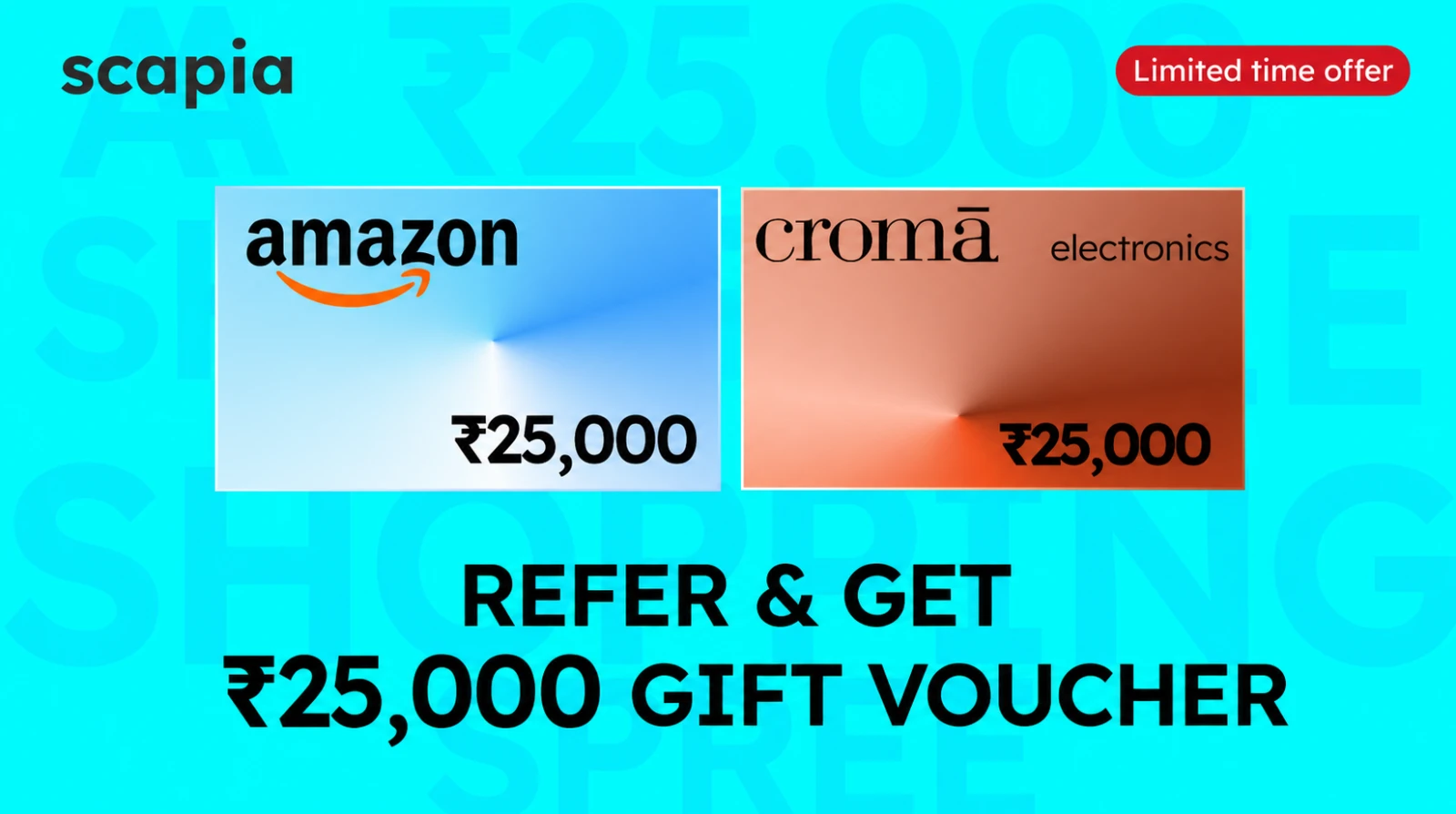 Scapia Credit Card Refer & Earn 2026 — Get Amazon or Croma Voucher Worth ₹25,000, guide on how it works
