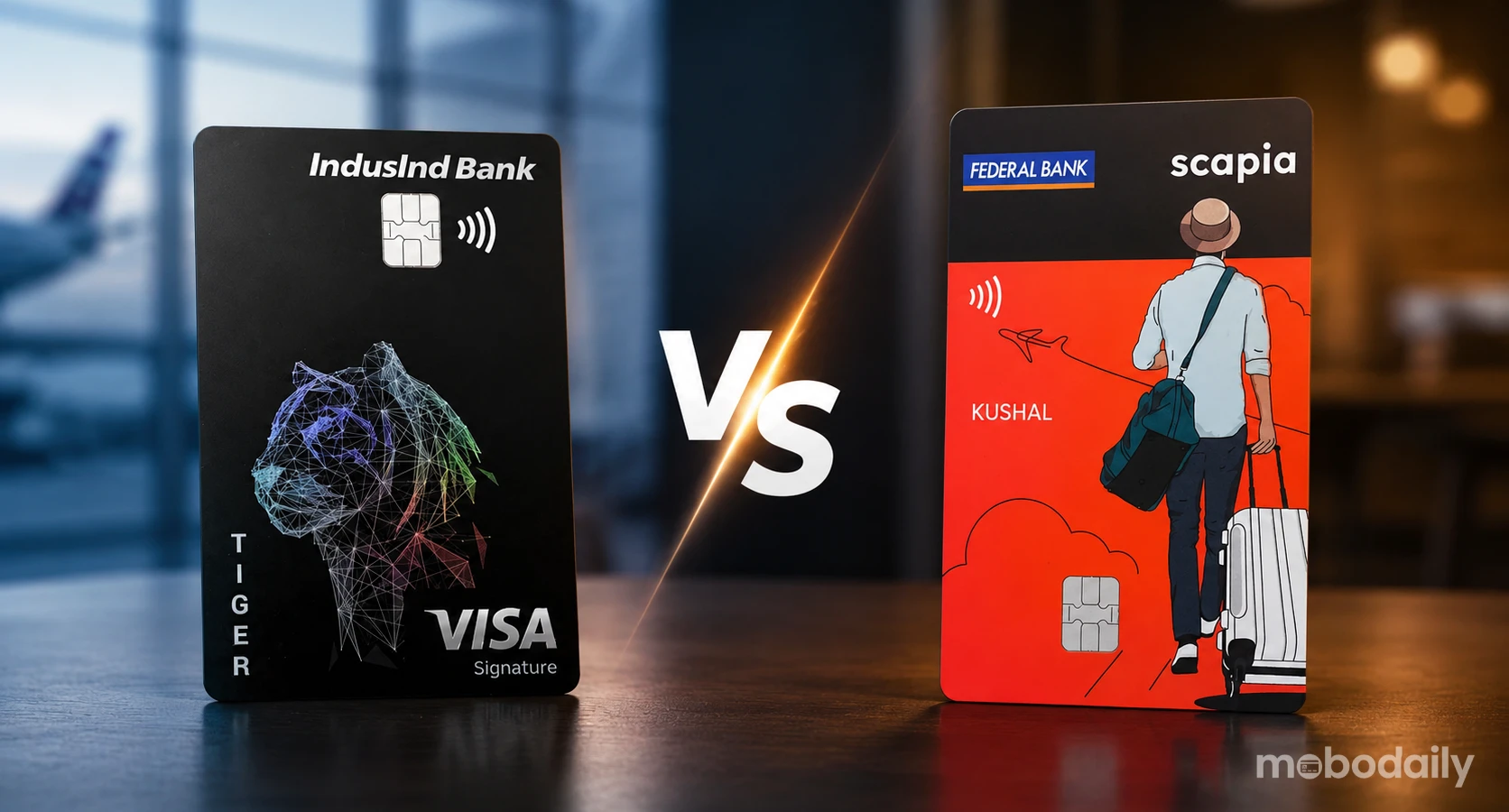 IndusInd Tiger and Scapia credit cards hands-on comparison side by side